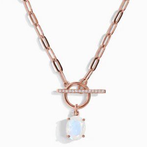 18kt Rose Gold Vermeil Widelink T Lock Necklace